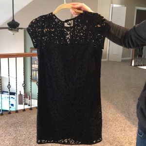 Loft navy and black lace dress